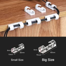 Adhesive Cable Clips Wire Holder for Wall Clear Strong Self-Adhesive Stickers Cord Management Organizer for Desk Car Office Home