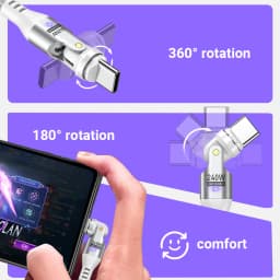 AUFU 240W Magnetic USB C To USB Type C 5A Fast Charging Cable For MacBook Samsung Xiaomi iPhone PD3.1 USB-C Magnet Charger Cord