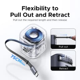UGREEN 45W GaN Retractable Cable Charger UFCS PPS QC PD 3.0 Fast Charger For iPhone 17 16Pro Samsung S25 iPad Macbook Air Tablet