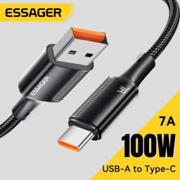 Essager 7A USB To  Type C  Cable For Xiaomi Samsung PD 5A Fast Charging Cable For Macbook iPad Pro Tablet Laptop Wire Cord