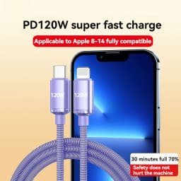 NNBILI 120W 6A USB C for iPhone 13 12 11 Pro Max XR 8 PD Fast Charging for iPhone Charger Cable for MacBook iPad Type C Cable