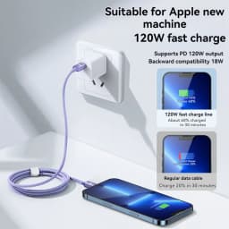 NNBILI 120W 6A USB C for iPhone 13 12 11 Pro Max XR 8 PD Fast Charging for iPhone Charger Cable for MacBook iPad Type C Cable