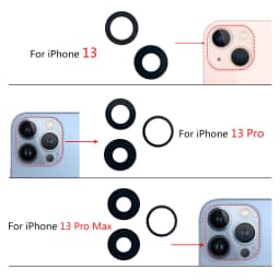 NEW Tested For IPhone 13 Pro Max 13mini 14 16 Plus 6s Camera Glass Lens Back Rear Camera Glass Lens with Glue Replacement Repair
