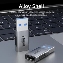 Hagibis USB A Male to USB C Female Adapter 10Gbps High-Speed Data Transfer 60W Fast Charging Conventer Plug for Macbook Tablet