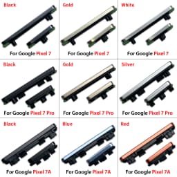 NEW Side Volume Button + Power ON / OFF Buttton Key Set Replacement Part For Google Pixel 6 / 6 Pro / 6A / 7 / 7 Pro / 7A