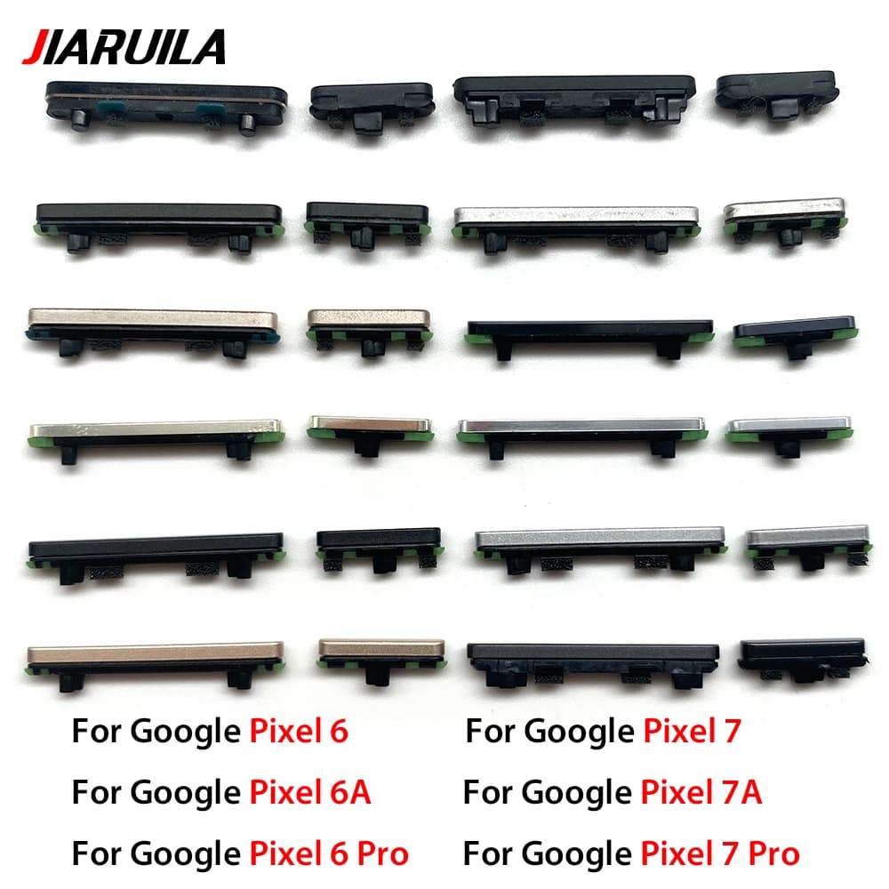 NEW Side Volume Button + Power ON / OFF Buttton Key Set Replacement Part For Google Pixel 6 / 6 Pro / 6A / 7 / 7 Pro / 7A