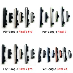 NEW Side Volume Button + Power ON / OFF Buttton Key Set Replacement Part For Google Pixel 6 / 6 Pro / 6A / 7 / 7 Pro / 7A