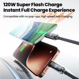 120W Car Spring Data Cable Retractable USB C To Type C Fast Charging Cable for iphone 15 16 Samsung Xiaomi USB Type C Cable