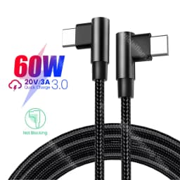 60W USB C to USB Type C Cable PD 3A Fast Charging Phone Charger Cord For Huawei Samsung S21 Xiaomi POCO 3 Macbook iPad Pro 2/3m