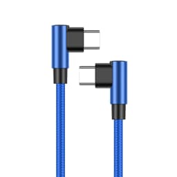 90 Degree Elbow Type-c Cables 20V 3A 60W PD Fast Charging USB C To Type C Nylon Braided Cable 0.2m 0.5m 1m 2m 3m