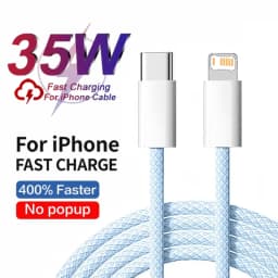 35W Braided Fast Charge PD Cable For iPhone 13 14 Pro Max 11 12 mini X XR XS Max 7 8 Plus Quick Charging USB-C Data Cables 1m 2m