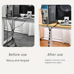 1-50m Cable Organizer USB Tie Cord Desk Computer Management Tape Ties Earphone Wire Holder Winder Phone Hook And loop