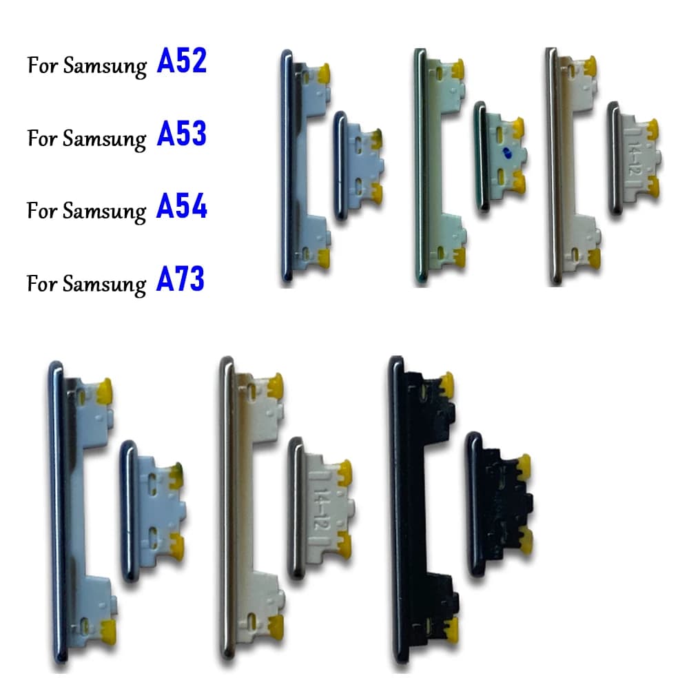 New SIde Volume Button + Power ON / OFF Buttton Key Set Replacement Part For Samsung A52 A53 A54 A73