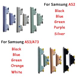 New SIde Volume Button + Power ON / OFF Buttton Key Set Replacement Part For Samsung A52 A53 A54 A73