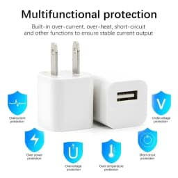 5-1Pcs 5V1A USB Wall Charger Adapter Fast Charging for IPhone 14 13 12 11 Pro Max XR XS X 8 7 6 Plus IPad Travel Adapter US Plug