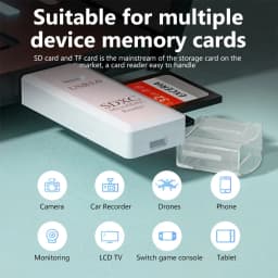 NNBILI 2 in 1 USB 3.0/USB2.0 Card ReaderMicro TF SD Card Reader USB Adapter High Speed TF Memory Card for PC Laptop Accessories