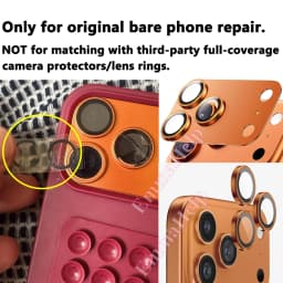 2Set Original Sapphire Back Camera Lens Glass for iPhone 16 15 14 13 12 Pro Max Mini Replacement Parts