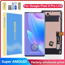 Super AMOLED LCD With Frame For Google Pixel 6 Pro LCD For Google Pixel 6Pro GLUOG G8VOU Display Screen Touch Digitizer Assembly