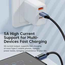 Toocki Type C to Type C Cable 100W PD Fast Charging Charger USB C to USB C Display Cable For Xiaomi Samsung Realme Macbook iPad