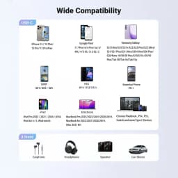 USB C to Audio Adapter,ype C to 3.5mm Female Headphone Jack Hi-Res DAC Cable, Digital Audio Adaptor Dongle Earphone Cable Conver