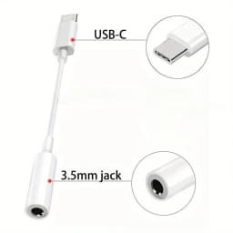 USB C to Audio Adapter,ype C to 3.5mm Female Headphone Jack Hi-Res DAC Cable, Digital Audio Adaptor Dongle Earphone Cable Conver
