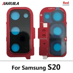 New For Samsung S20 Ultra S20 Fe S20 Plus S20 Repair Replace Back Camera Glass Lens Cover with Frame Holder Replacement Part