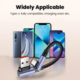 15cm 30cm 90° Short USB Type C Cable 6A USB C To USB C Cable For iPhone 15 16 Sumsung Huawei Power Bank Fast Charging Data cable