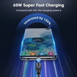 AUFU Magnetic USB Type C Cable For iPhone Xiaomi Macbook PD 60W Fast Charging Micro USB Type-C Magnet Charging Cable Data Wire
