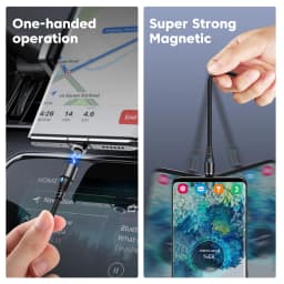 AUFU Magnetic USB Type C Cable For iPhone Xiaomi Macbook PD 60W Fast Charging Micro USB Type-C Magnet Charging Cable Data Wire