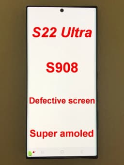 Super AMOLED For Samsung Galaxy S22 Ultra Lcd SM-S908 S908U S908E Display Touch Screen Digitizer Replacement With Defects Screen
