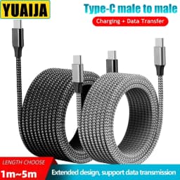 60W 1m/2m/3m/5m Dual-head Type-C Fast Charging Data Cable Mobile Phone Accessories Data Transmission for Samsung Huawei Millet