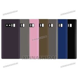 LCD Battery Back Cover For Samsung Galaxy Note 8 Battery Back Cover Glass Panel Rear Door Battery Housing Case Adhesive Replace