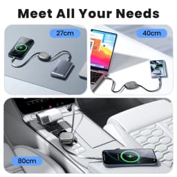 Toocki Type C To USB C 100W Retractable Cable 480Mdps Fast Chaerger Cable Mini Size For iphone 16 15 Pro Max Samsung Data Cable