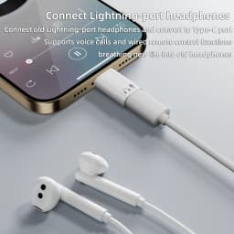 Elough Type-c to Lightning Headphone Audio Adapter USB-C Converter for Iphone 15, 16 Samsung, Xiaomi, Huawei, Headphone Adapter