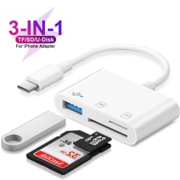 3 in 1 Type C Card Reader Adapter OTG TF SD Card Reader USB-C Memory Card Converter OTG For U-Disk Macbook Laptop Samsung Huawei