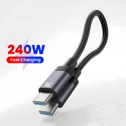 15CM/20CM Short USB C Cable 240W Type C To Type C Fast Charging Cable Magnetic Braided Cable for iphone 15 16 17 Samsung Huawei