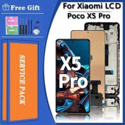 6.67" AMOLED for Xiaomi Poco X5 Pro LCD 22101320G, 22101320I Display Screen Digitizer Assembly For Poco X5 Pro LCD Frame