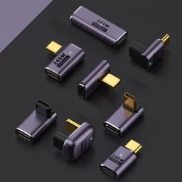 100W Metal USB 4.0 Type C Adapter Type C Female to Type C Male OTG 40Gbps Fast Data Transfer Tablet USB-C Charging Converter