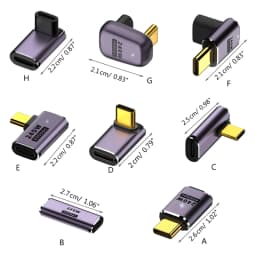 100W Metal USB 4.0 Type C Adapter Type C Female to Type C Male OTG 40Gbps Fast Data Transfer Tablet USB-C Charging Converter