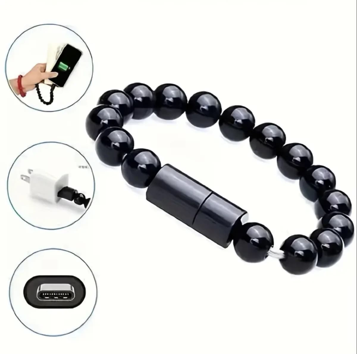 Bracelet USB cable Portable Fast Charging USB Micro Type C Charger Cord For iPhone15 14 13 12 Pro Max X Samsung Xiaomi Huawei