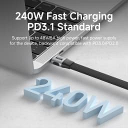 Hagibis Short USB C to USB C Full Function Cable USB4 V2 Data Cable 80Gbps 8K PD 240W Cord for Thunderbolt 4/5 iPhone Laptop SSD