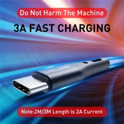 USLION Type C USB Cable For Samsung S21 S20 Xiaomi POCO Mobile Phone Type-C Fast Charging Wire Cord Micro USB Charger Cables 3m