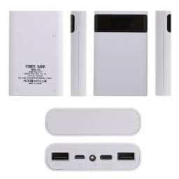 4x18650 DIY Power Bank Box 15000mAh Super Fast Charging Box with Digtal Display for for Samsung for iPhone