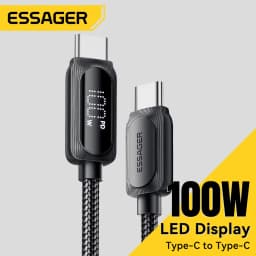 Essager USB C To Type C Cable 100W 5A PD Fast Charging Wire Cord For Iphone 15 Macbook Huawei OPPO Type-C Digital Display Cable