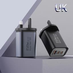 150W Fast Charging 3 Ports Mobile Phone Charger QC3.0 USB Type C Chargers Dual PD USB Wall Adapter EU/US Plug for iPhone Samsung