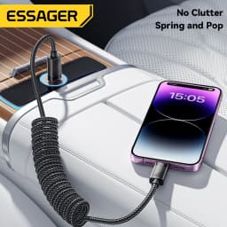 Essager PD 29W Type C To Lighting Fast Charger Cable For Apple iphone 14 13 12 11 Pro Max Plus XR Spring Charing Cable