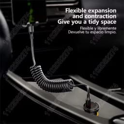 Spring Wire Elasticity USB A Charge Cable For Apple iPhone 27W Data Line 14 13 12 Pro XS Max Plus Fast Charging Phone Accessory