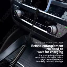 Spring Wire Elasticity USB A Charge Cable For Apple iPhone 27W Data Line 14 13 12 Pro XS Max Plus Fast Charging Phone Accessory