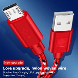 2.4A Micro USB Fast Charger Cable Nylon Braided Data Sync Cord 0.5M 1M 2M 3M Lengths for Samsung Huawei Xiaomi
