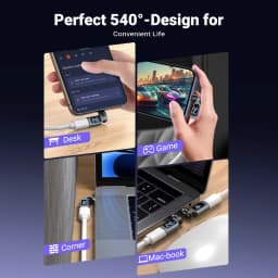 AUFU Digital Display USB C Magnetic Adapter PD240W 9Pin USB C to Type C Fast Charging USB-C Female OTG Converter for Samsung IPh